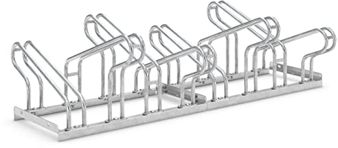 Bügelparker 2158 BF |Fahrradständer für 8 Fahrräder | beidseitiges Einstellen breiter Fahrräder | Abwechselnde Hoch-/Tiefeinstellung | erweiterbar | Dreifke®