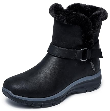 Skechers Botas Planas Slip-ins Relaxed Fit Mujer Negro