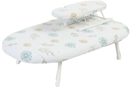 WJFLUCK Tabla de Planchar de sobremesa, Tablas de Planchar de encimera Extra Anchas con Tablas de Planchar de encimera Extra Anchas con Funda de algodón para Planchar, Oficina, Ocio (Color: Blanco)