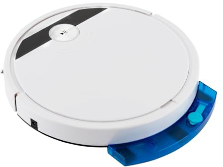 YUNRUX Robot aspirador mini robot aspirador 1800 Pa fuerza de succión con mando a distancia 150 ml tanque de agua robot aspirador con estación de carga 90 min tiempo de funcionamiento automático