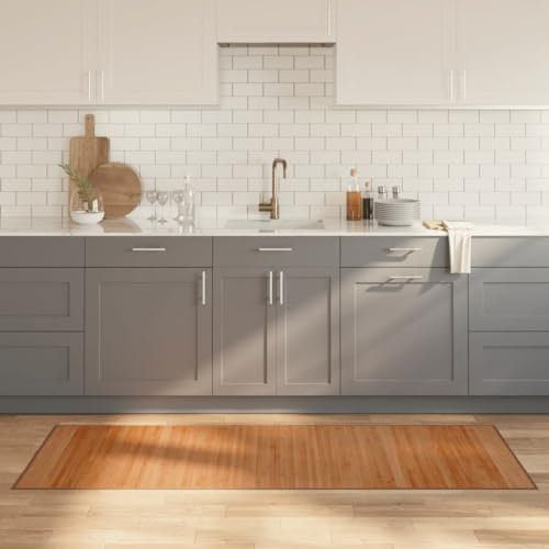 ZEYUAN Teppich Rechteckig Natur 70x200 cm Bambus, Teppich Schlafzimmer, Teppich Wohnzimmer, Carpet Bedroom, Büroteppich, Teppischwhonzimmer - 376871