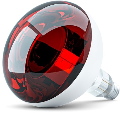 BrightArk Infrared Heat Lamp Bulb 250W, Dimmable E27 Infra Red Heat Bulb 250 Watt Edison Screw Reptile Basking Light Bulb for Chicks, Puppies, Ducklings, Turtles, Lizards, AC 220-240V, 1-Pack