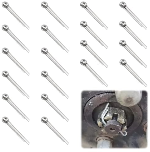 Marine Propeller Nut Cotter Pins, Stainless Steel M4 x 50mm, Compatible with Yamaha F150 F200 F300, Suzuki DF140A DF250A DF300B, Johnson Evinrude Outboard Engines, Durable Boat Accessories (20)