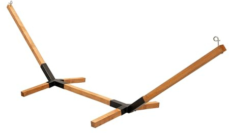 MOE UHANE Hamaca de Madera para jardín y hogar, Montaje rápido sin Tornillos ni Herramientas, Madera Natural y compuestos metálicos, Compacto, 100% ecológico
