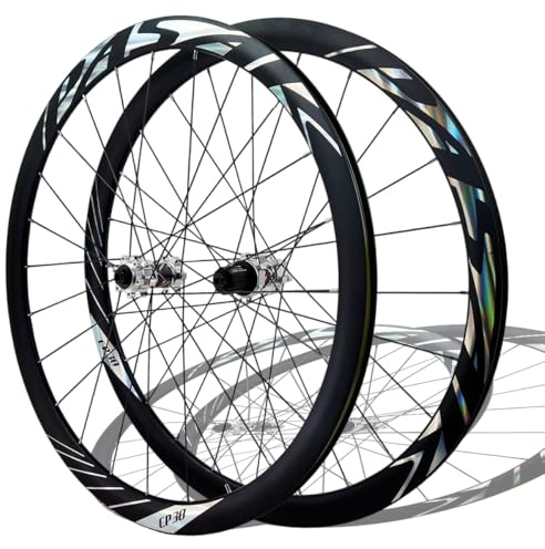 700C Rennrad-Laufradsatz Steckachse R12x142mm Vorder- Und Hinterrad Scheibenbremsnaben Felgen Aus Aluminiumlegierung Für 8-12-Gang-Kassette(Titanium,F15x100mm)