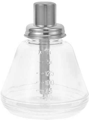 IMIKEYA Flacone Pressabile per Solvente Unghie in Vetro e Alluminio Bottiglia Ricaricabile Portatile Bocca Larga Dispenser per Liquidi Nail Art Compatto e Facile da Riempire per Uso