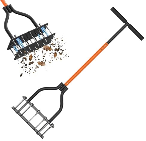 Aeratore manuale per prato - Attrezzo da Giardino con Design a Molla,Arieggiatore per Prato Premontato - per Terreno Casa Giardino Primavera Autunno Cura del Prato Paesaggistica