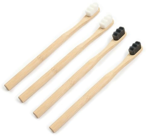 Mjuk tandborste, bambu, extra mjuk, mini, tänder