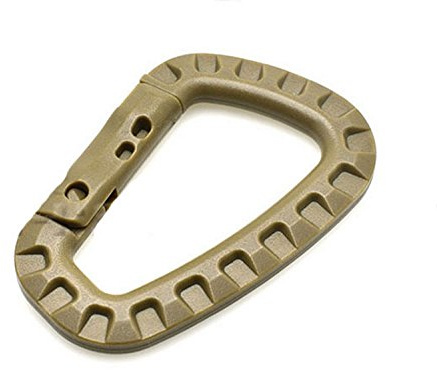 geo-versand 10 X Kunststoff Karabiner Groß 8 cm-Molle Plastik