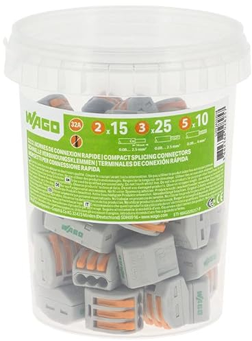 WAGO - S222 50 morsetti per connessione rapida 2,3 e 5 entrate per fili flessibili e rigidi