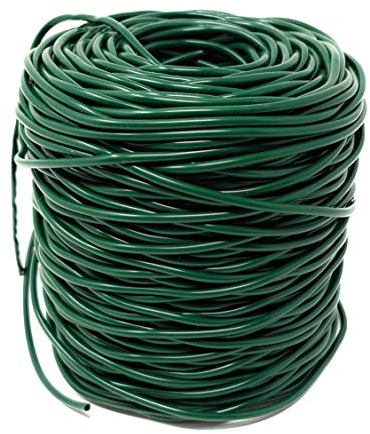 100 Meter Profi Hohlschnur Ø 3mm aus Kunststoff, grün, im praktischen Netz - Elastisches Bindematerial, Bindeschlauch zum Anbinden von Pflanzen