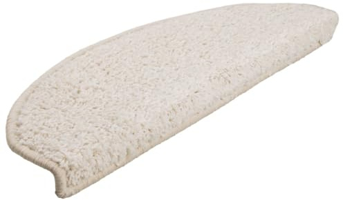 vidaXL Stufenmatten 15 STK. 65x21x4 cm Weiß Halbrund Groß