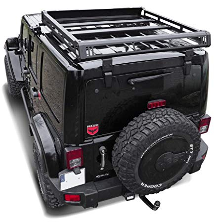 Hansen Styling Parts SCHWARZER Black Rock Dachgepäckträger Gepäckträger Dachreeling - passend für den 2-Türer & 4-Türer~