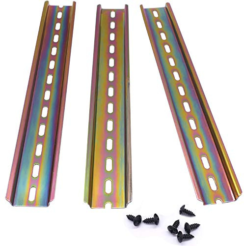 Taiss/3 Stücke 25cm hutschiene hochwertigem Farbe Stahl DIN-Schiene, für Verteilerschrank Schaltschrank, 35mm breit, 7,5mm hoch, lang 250mm/10-G