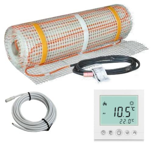 300 Watt PREMIUM Fußbodenheizung elektrisch Fliese Bad Heizmatte Thermostat 1,5 m²