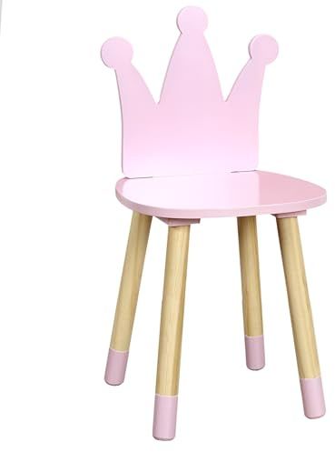 HOME DECO KIDS - Hd6922 - Chaise Couronne Rose Enfant Deco Chambre Mobilier Decoration Meuble
