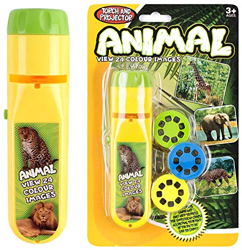 Georgie Porgy Children Projector Toys Educational Science Set Wall Ceiling Tent Torch (Wild Animal)