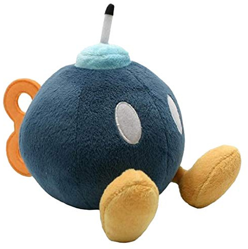 Super Mario AC16 Bob-Omb Sanei Offiziell lizenzierter Plüsch, Mehrfarbig