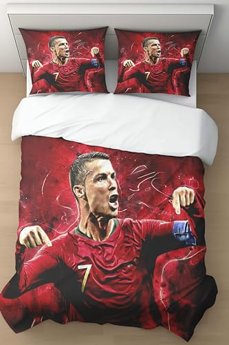 WSFST Housses Couette 140x200 Parure De Lit 1 Personne avec Fermeture Éclair, Parure Housse Couette Imprimé en Microfibre avec 1 Taie d'oreiller 65x65