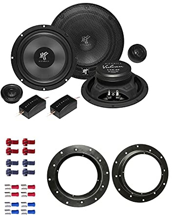 Hifonics VX 6.2E Lautsprecher mit Einbauset passend für VW Volkswagen T6 Transporter ab 2015 Türen vorne 400 Watt 165mm 2 Wege Kompo