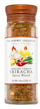Gourmet Spice Blends - Premium Herbs and Spices for Cooking - Seasoning Mix for Meat, Fish, Salad, Bread, Sauce, Snacks - No Fillers or MSG - Ginger, Lemon, and Sriracha