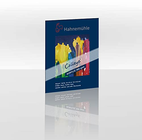 Hahnemühle College, Acrylmalkarton, 350 g/m², naturweiß, 10 Blatt (30 x 40 cm)