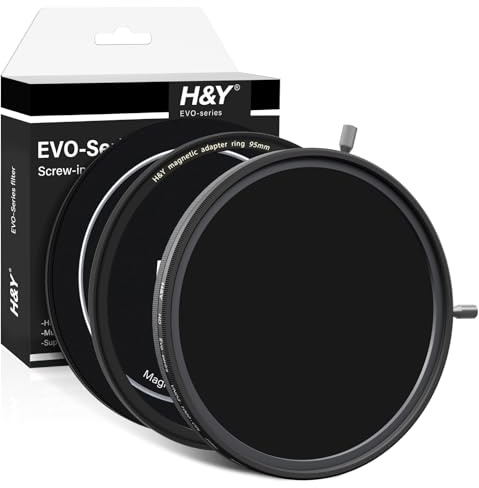 H&Y Filtro EVO 95 mm ND3-1000 y CPL 2 en 1. Filtro polarizador híbrido con ND de 1,5-10 Pasos, Vidrio alemán de Color Verdadero y nanorrevestimiento de 22 Capas
