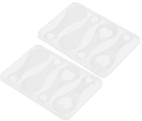 Anneome 2pcs Silicone Shopping Cart Token Mold Flexible Trolley Token Mold for DIY Keychain Ornament Crafting, Kitchen and Supermarket Use