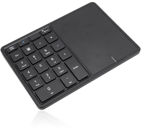 Dpofirs Pavé Numérique sans Fil avec pavé Tactile, 22 Touches, Double Mode, pavé Numérique Bluetooth pour pour iOS pour Android, Clavier Numérique Portable pour Ordinateur