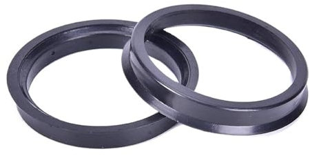 HUYGB Zentrierringe 1 Satz 4 Nabenzentrierungsringe Auto-Radbohrungs-Mittelkragen 66,6-57,1 mm for Autos ID 57,1 mm Schwarz Radnaben Zentrierringe