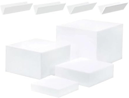 Alzata per Scatola espositiva a cubo 3/4 pezzi alzata for buffet espositore for buffet cubo bianco a 5 lati forniture for catering alzate for torte alzata for cubi for cibo dessert catering(4Pcs White