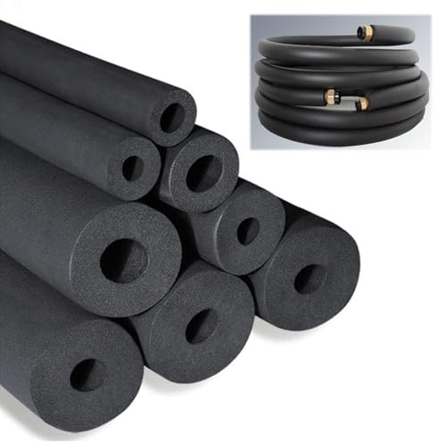 Generisch Schaumstoffschlauch 6 10 13 16 20 22 25 28 34 43 48mm Flexibler Rohrisolierung für Wasserleitungen Schwarz, 2m Schaumstoff Griff Rohr(10 x 15 mm x 2 M)