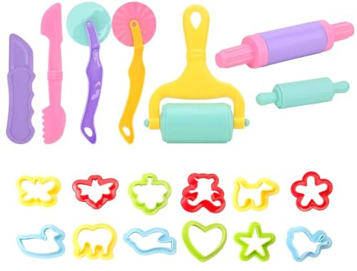 YHTCC 19Pcs Clay Dough Set, Dough Tools, Claydough Accessories