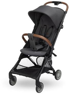 Bebeconfort Zephir, Silla Paseo Compacta, 0-4 Años (22 kg máx.), Silla Paseo Ligera para Viajar(5,6 kg), Apta para Cabina Avión, Asiento con Reclinación Total, Cesta Almacenamiento, Mineral Graphite
