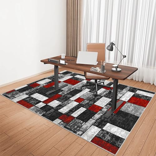 Bodenschutzmatte Bürostuhl Teppich Unterlage, Stuhlmatte für Hartböden, Kratzfeste Bürostuhl Unterlage für Büro und Zuhause, Schreibtischstuhl Unterlage für Laminat, Gamer Teppich 130 x 160 cm