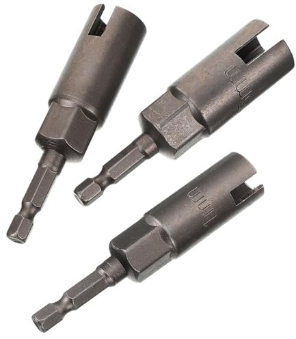 HOMSFOU 3-teiliges Schlagschrauber-steckschlüssel-bit-set 1/4-zoll-flügelmutter-steckschlüssel-werkzeug Vanadiumstahl Für Jalousieplattenmuttern