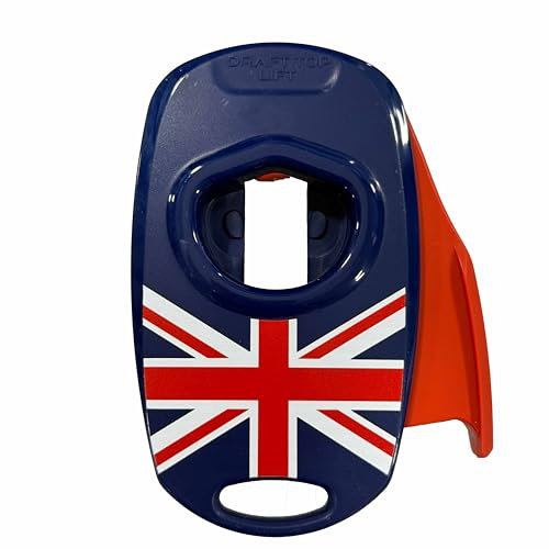 Draft Top Universal Lift – As Seen on Shark Tank | Safe Topless Can Opener for Beer & Cocktails | Works on 7.5-19.2oz Cans | Smooth Edge Design | Ultimate Bar Tool (Union Jack)