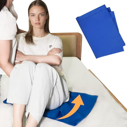 Tubular Patient Slide Sheet for Vehicles, Wheelchairs and Bed Transfers, Washable & Reusable Sliding Transfer aids for Moving Elderly, Draw Sheet for Turning, Repositioning, Sliding (17.7 x 25.2)