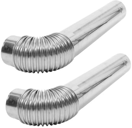 DECOMELODY 1ensemble Tuyau De Poêle Acier Inoxydable avec Coudé pour Cheminée Extension Pratique pour Poêle De Chauffage Et Camping Résistant Aux Hautes Températures De Coudé