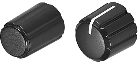 QUARKZMAN 6mm Potentiometer Control Knobs Acrylic Volume Tone Knobs 11.5x15mm und 15x13.5mm Schwarz 10er Set