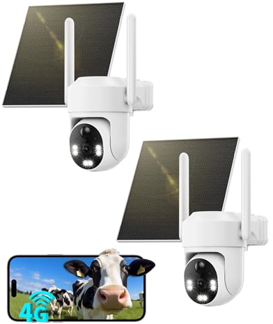 SEHMUA 4G LTE Überwachungskameraaussen Aussen Solar SIM Kabellos