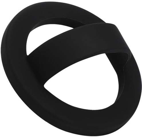 Magnetischer Handy Griff Magnet Ring Halter Weich Silikon Magnetring Handy für Alle Smartphone Ring Magnet Halterung Magnetisch Halterung Abnehmba 360° Freie Drehung Schwarz