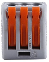 Fockety Cavo Elettrico con Connettore per Morsettiera a Molla Trasparente a 3 Vie, Efficiente per Test di Tensione, 20 Pezzi