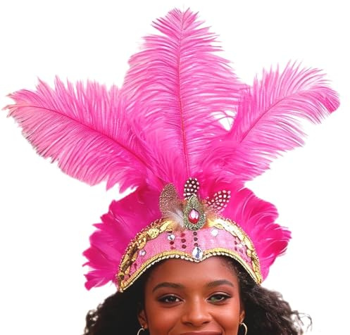 Tuxuseo karneval huvudbonad, showgirl fascinator hårsmycke – party pannband tillbehör – för fest festival karneval bröllop fest maskerad cocktail gala fest