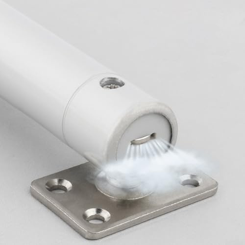 Cierrapuertas correderas automático, silencioso, hidráulico, rebote, neumático, puerta de casa, artefacto para dormitorio, cocina, inodoro (blanco)