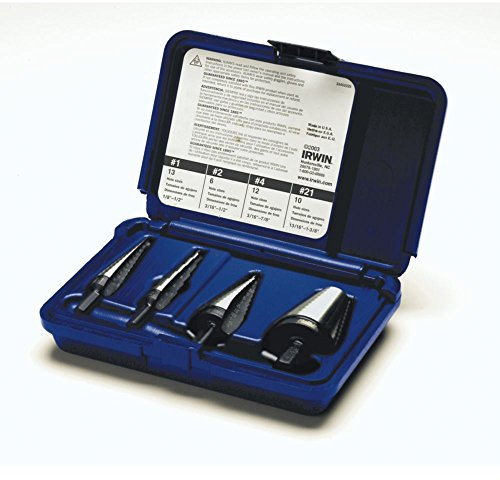 Irwin Tools IRWIN Step Drill Bit Set, General Purpose, 4-Piece (10225)