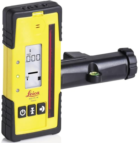 Leica RE 140 Classic Rugby Rod Eye 140 Classic Rotary Laser Receiver, Yellow by Leica