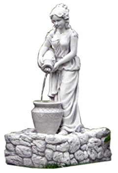 Steinbrunnen Krugfrau Frau mit Krug Springbrunnen Brunnen Kaskadenbrunnen Zierbrunnen Beckenbrunnen Wasserspiel Gartenbrunnen 114KG