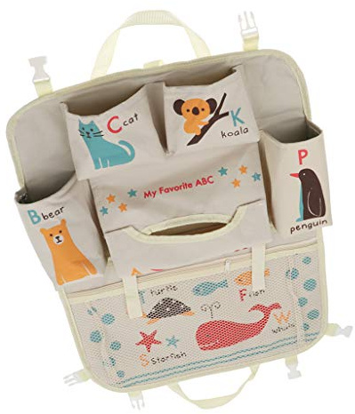 F Fityle Auto Organizer Rücksitz Kinder, Auto Rückenlehne Schutz Unterstützung Multi Pocket Organisator, Oxford Tuch verhindern Kick Rücksitz, Autositz-Organizer für Autositz Rückenlehnenschutz