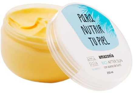 AMAPOLA BIO-COSMETICS - Aftersun Mousse Corporal Balsámico Après Sun - Hidratación Profunda con Aceites Vegetales y Manteca de Karité - Calma Rojeces y Sequedad - 250 ml